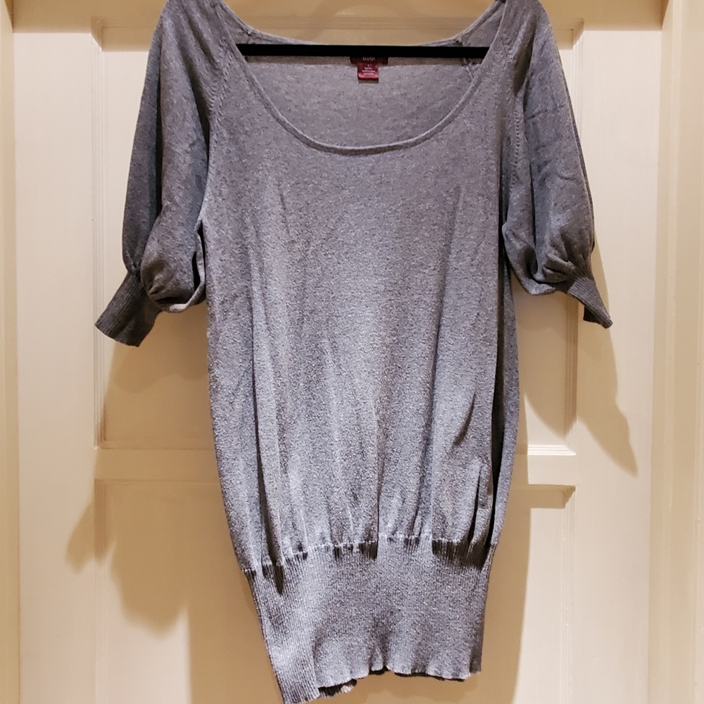 BOBI grey scoop neck tunic size P